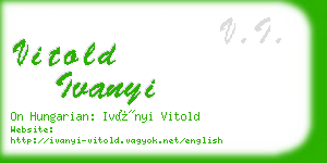 vitold ivanyi business card